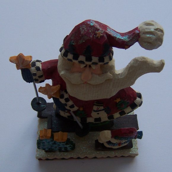 Skiing Santa Claus Christmas Decoration - Picture 3 of 4